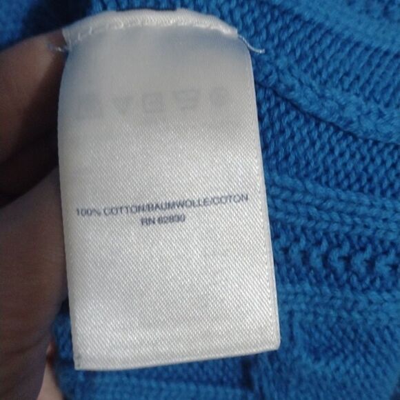 LAND’S End Crew Neck Pull Over Cable Knit Sweater  M - Picture 6 of 7